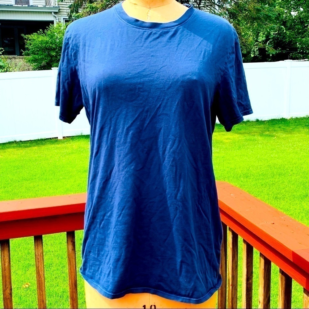 Everlane basic blue cotton short sleeve T-shirt Medium solid
